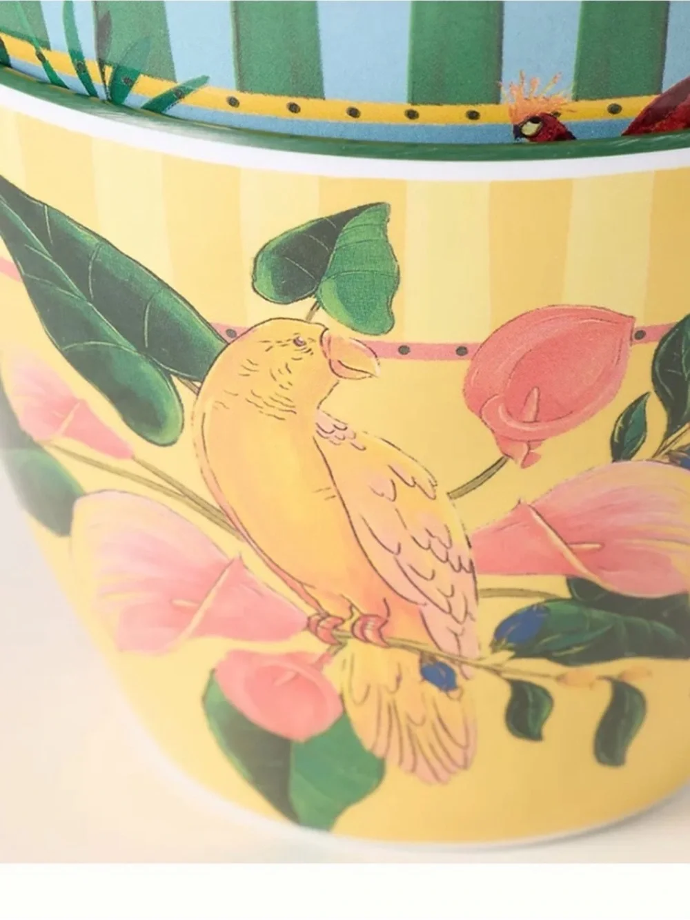 Farm Rio x Anthropologie Melamine Nut Bowl Yellow Parrot